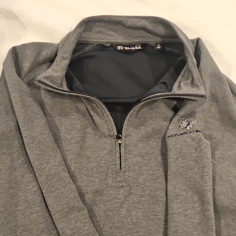 Travis Mathew Gray Zip Up Sweater